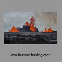 lava fountain building cone